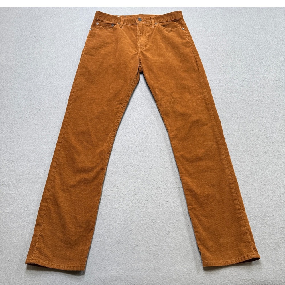 Gap Corduroy Pants Men's 30x32 Brown Straight Fit Slim Fit Mid Rise Cotton Retro